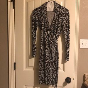DVF 100% silk wrap dress